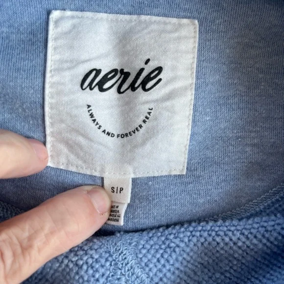 Aerie Oversized Periwinkle Blue Sweatshirt - Picture 4 of 8